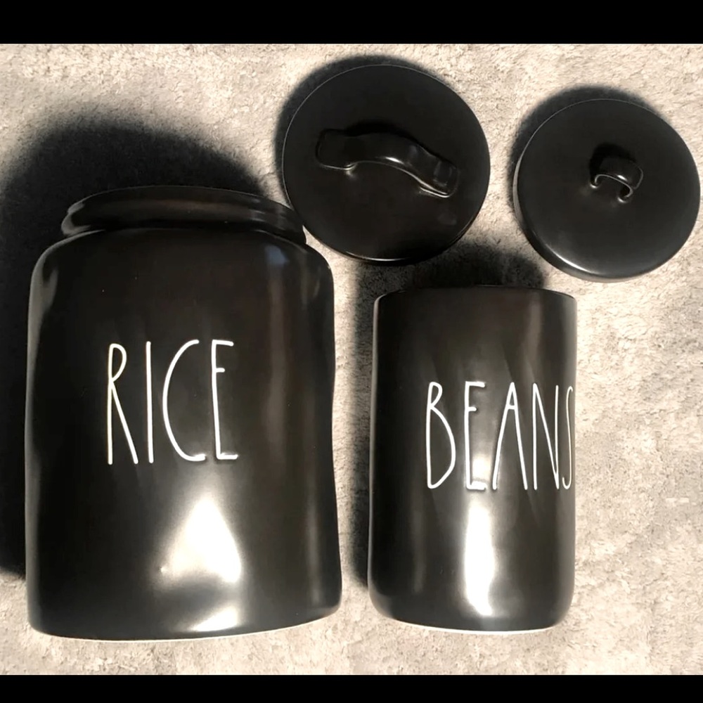 SOLD Rae Dunn rice and beans canister